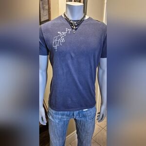 Abercrombie & Fitch Dark Blue Short-Sleeve Crewneck Tee